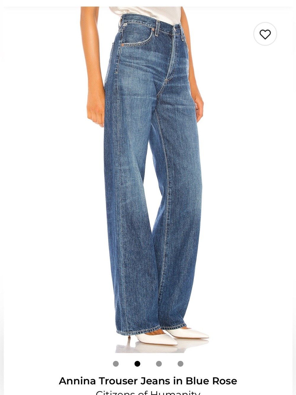 Citizens of Humanity Wide-Leg Denim Jeans in Blue - Picture 2 of 4